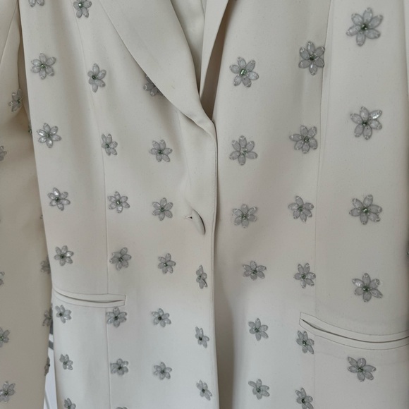 Jay Godfrey Ace Embellished Tuxedo Mini Dress Bridal White Size 2 - Picture 4 of 8